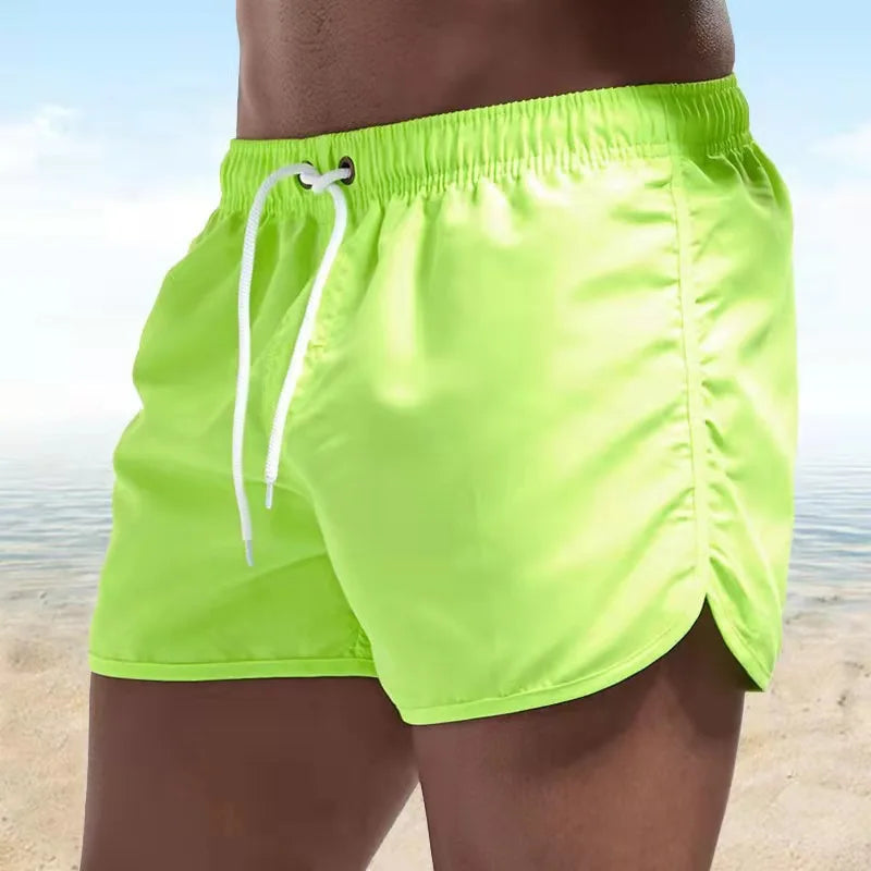 Men’s Colorful Swim Trunks – Suede Feel & Quick-Dry Comfort