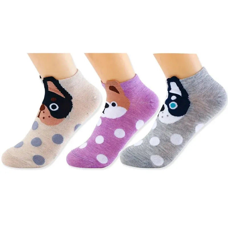 Cute Women's Cotton Socks – Fun & Cozy Animal-Themed Designs