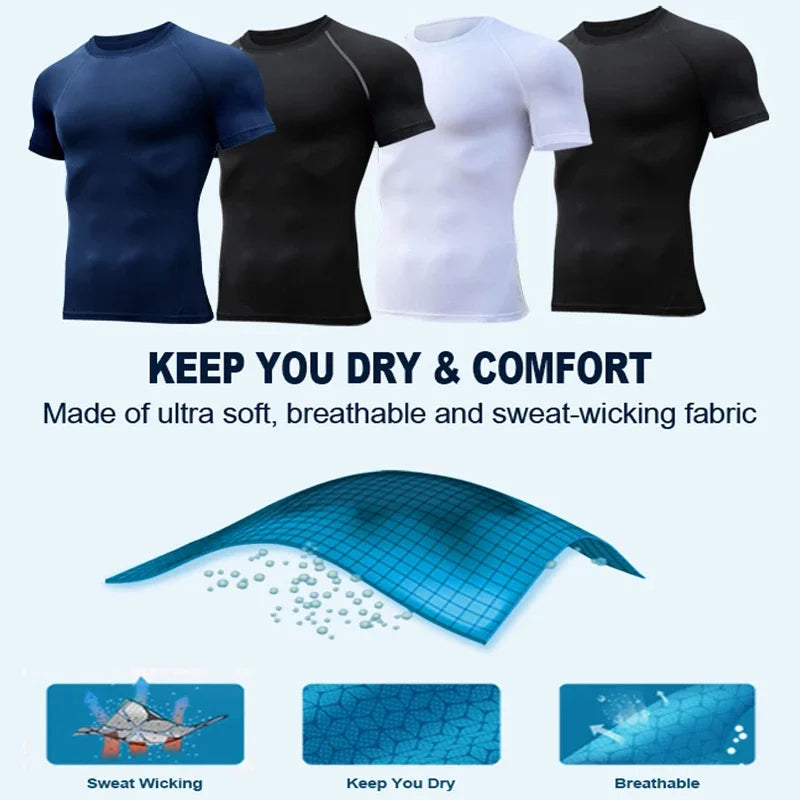 Men's Compression Shirt – Short Sleeve Workout Tee