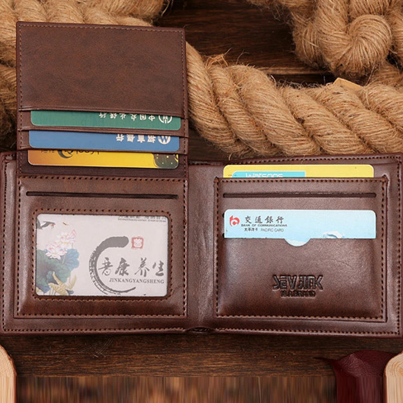 Crocodile Grain Short Design Wallet for Men