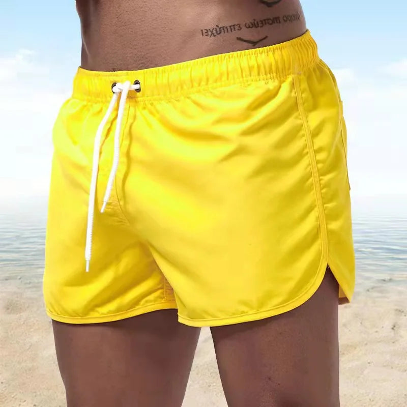 Men’s Colorful Swim Trunks – Suede Feel & Quick-Dry Comfort