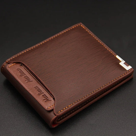 Men's Short PU Leather Wallet