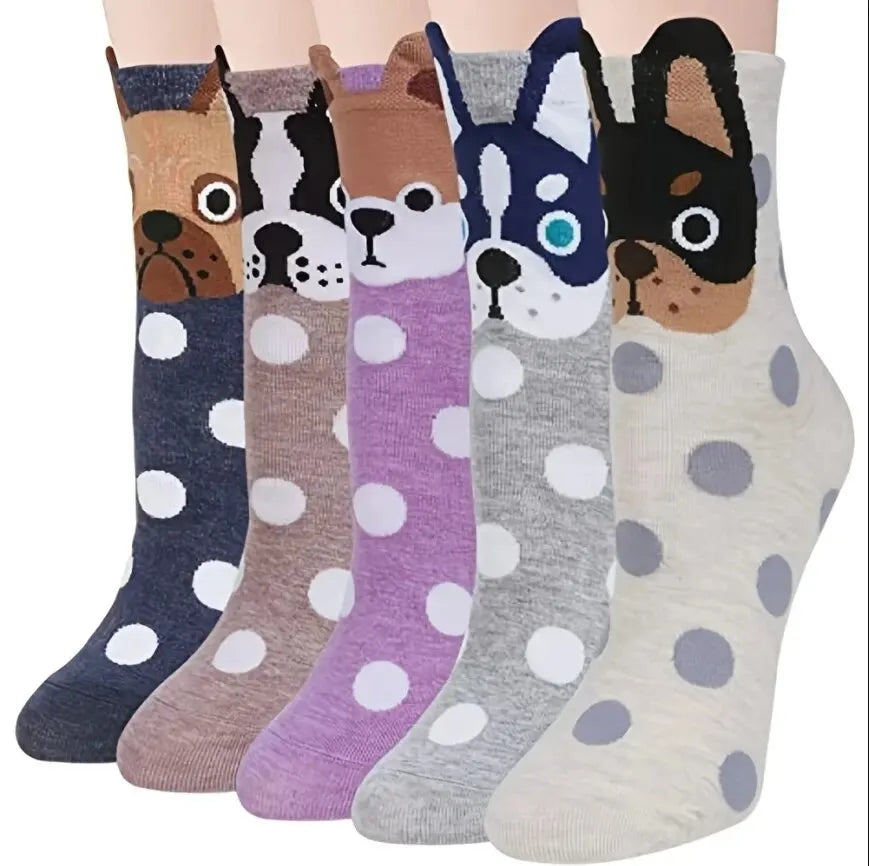 Cute Women's Cotton Socks – Fun & Cozy Animal-Themed Designs