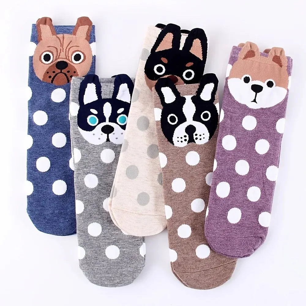 Cute Women's Cotton Socks – Fun & Cozy Animal-Themed Designs